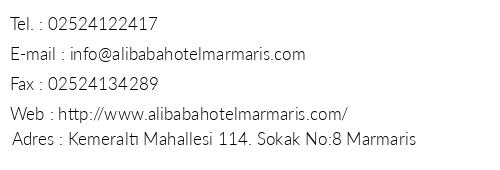 Ali Baba Hotel Marmaris telefon numaralar, faks, e-mail, posta adresi ve iletiim bilgileri
